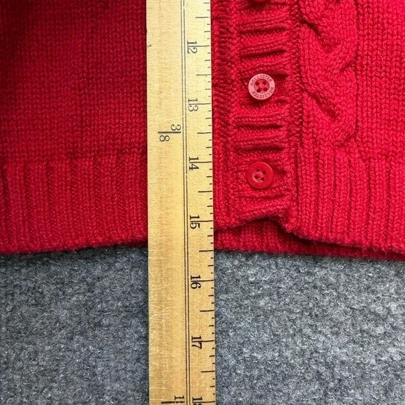 Y2K hollister cropped red button sweater size small - Picture 4 of 6